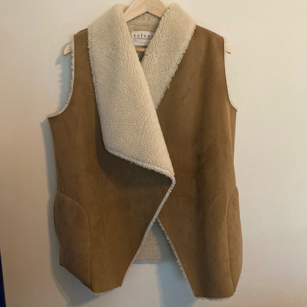 Velvet By Graham And Spencer Faux Fur Vest Size M